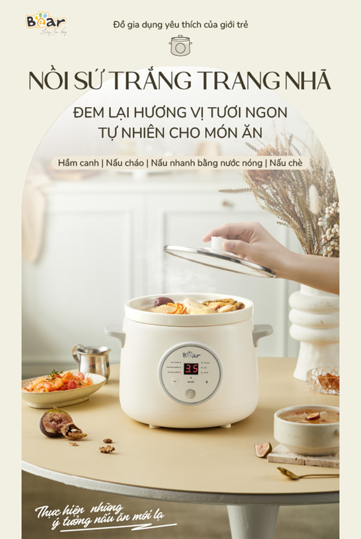 Nồi nấu chậm Bear 1 5L SB-NNC15