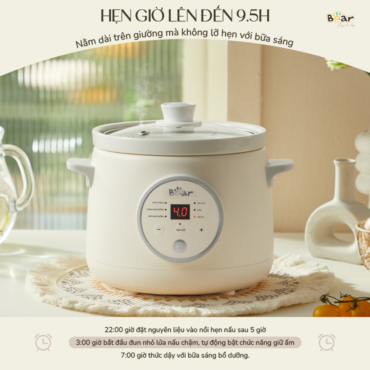 Nồi nấu chậm Bear 1 5L SB-NNC15