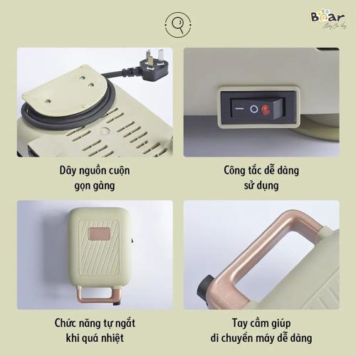 Máy nướng bánh mì 2 khay đa năng Bear DBC- C06M1