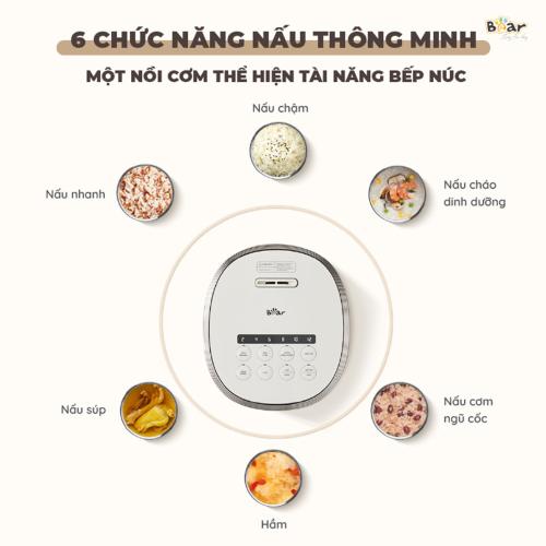 Nồi cơm điện 6 chức năng Bear 3L SB-NC30A