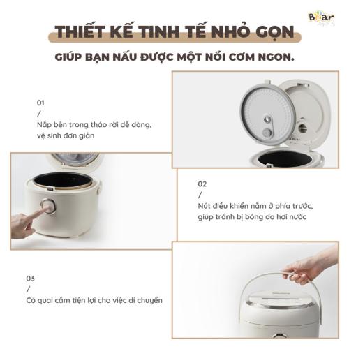 Nồi cơm điện 6 chức năng Bear 3L SB-NC30A