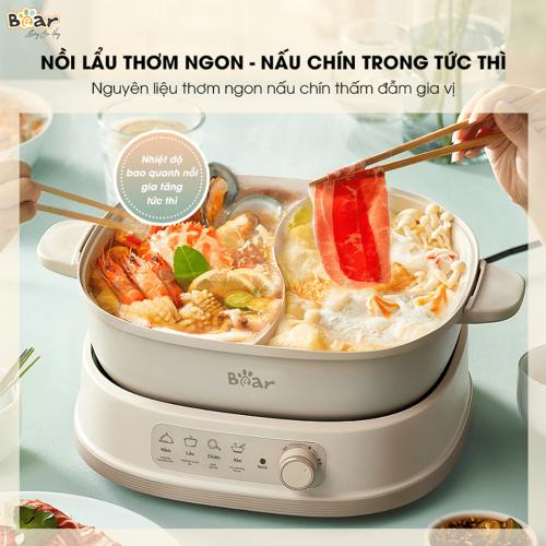 Nồi lẩu 2 ngăn Bear SB-NL60U dung tích 6L