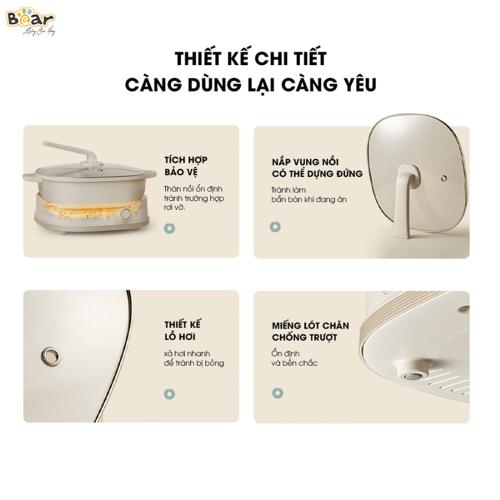 Nồi lẩu 2 ngăn Bear SB-NL60U dung tích 6L