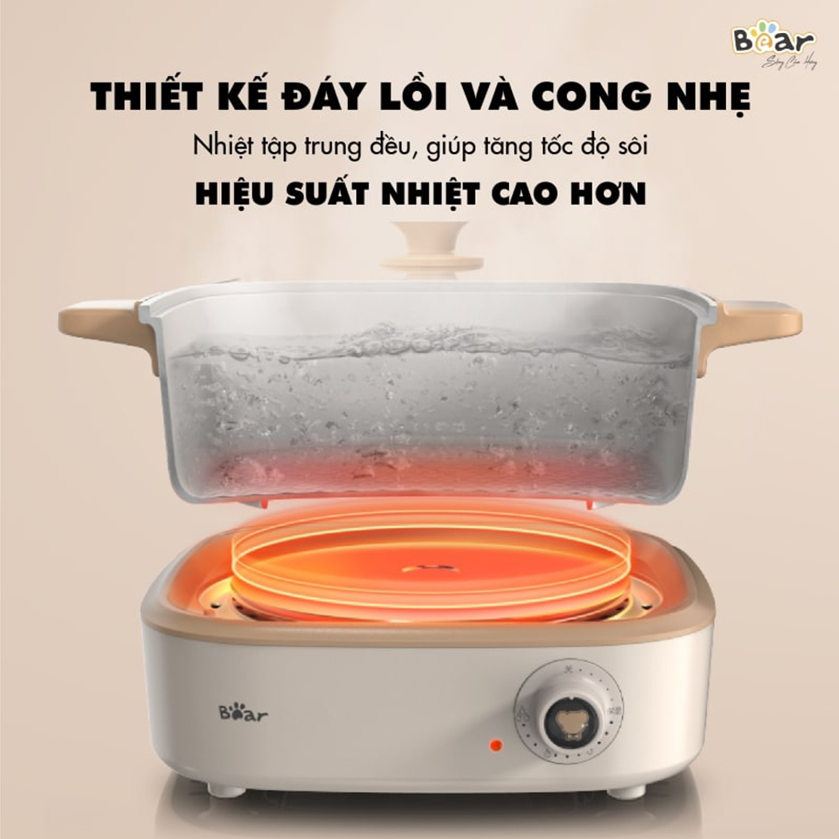 Nồi lẩu điện 7 chức năng Bear 4L DHG-C40M1