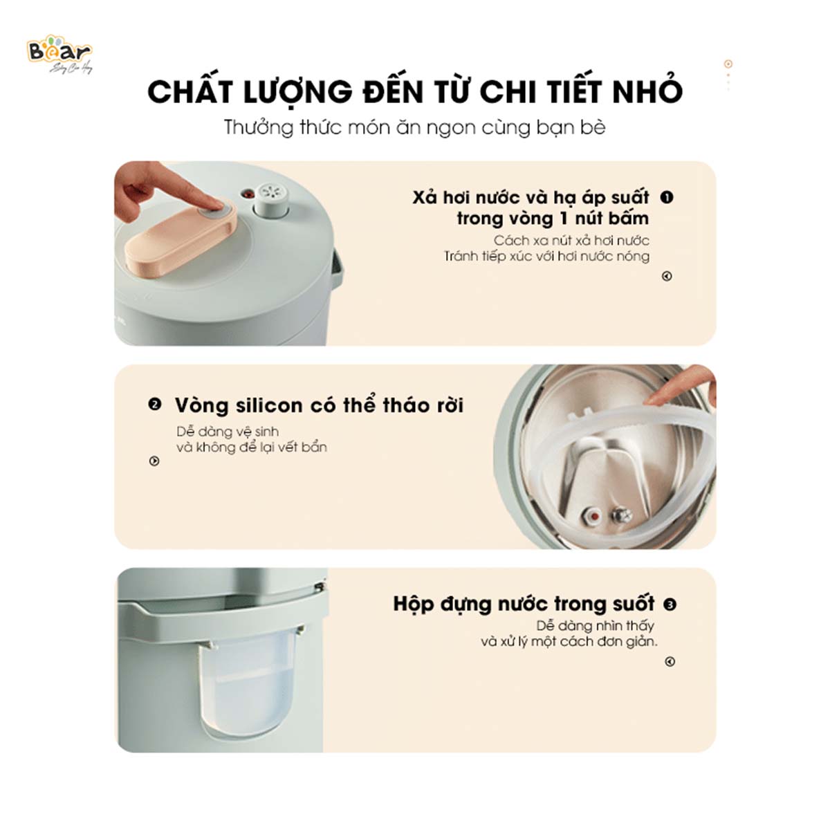 Nồi Áp Suất 2 5L Bear SB-AS25L