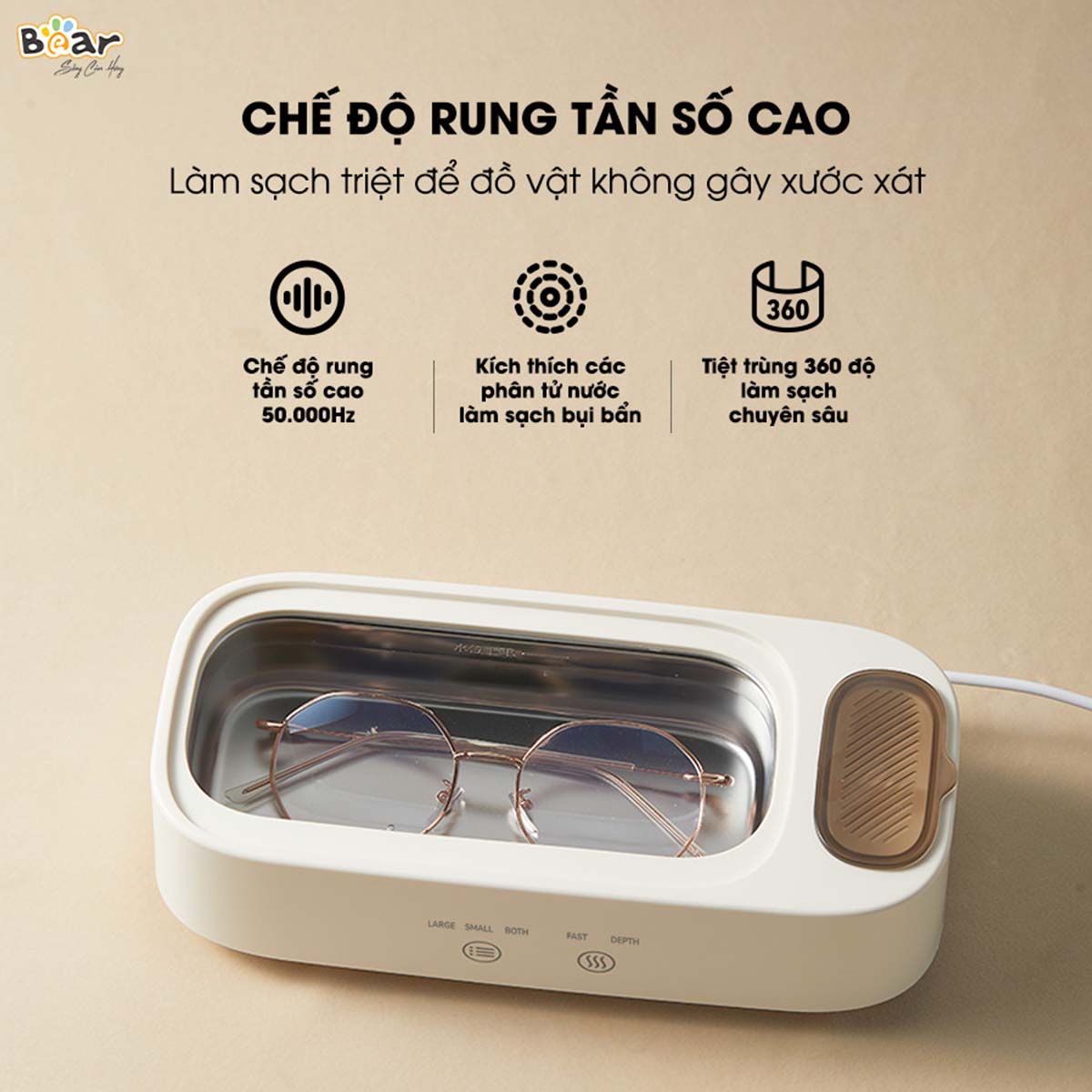 Máy Rung Làm Sạch Sóng Âm 5 chế độ SB-MR038