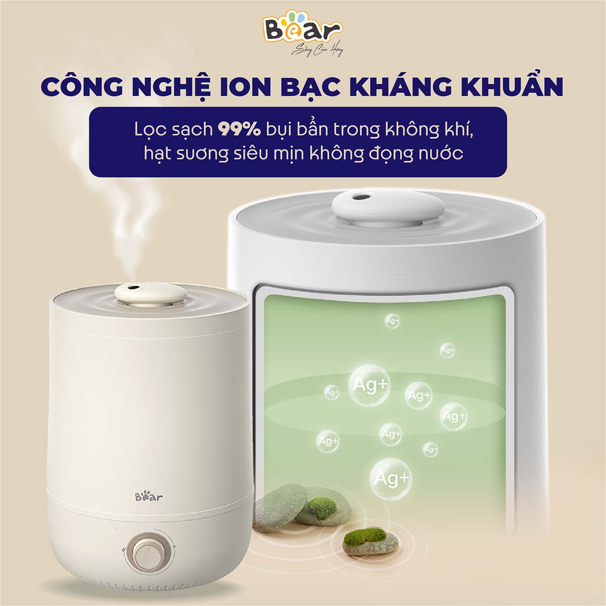 Máy Phun Sương Tạo Độ Ẩm Bear JSQ-C45U1