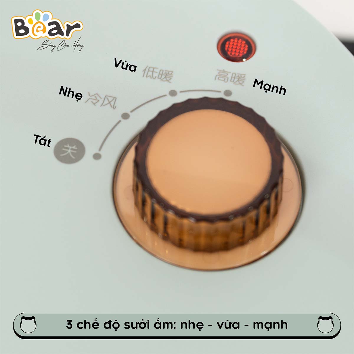 Máy sưởi 3 chế độ Bear DNQ-A19B1