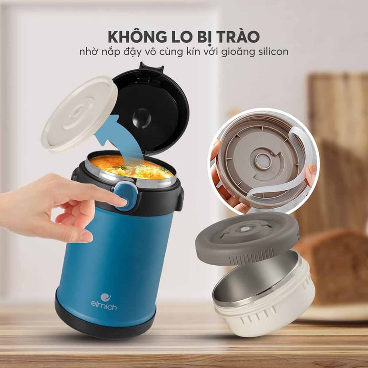 Hộp cơm giữ nhiệt 3 tầng 2 lít Elmich EL8303