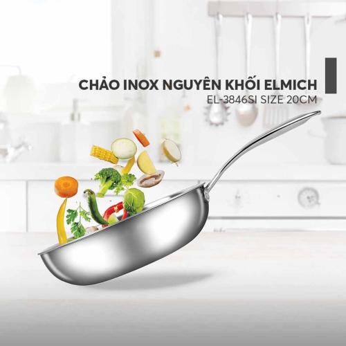 Chảo inox nguyên khối Elmich Trimax EL 3846SL size 20cm