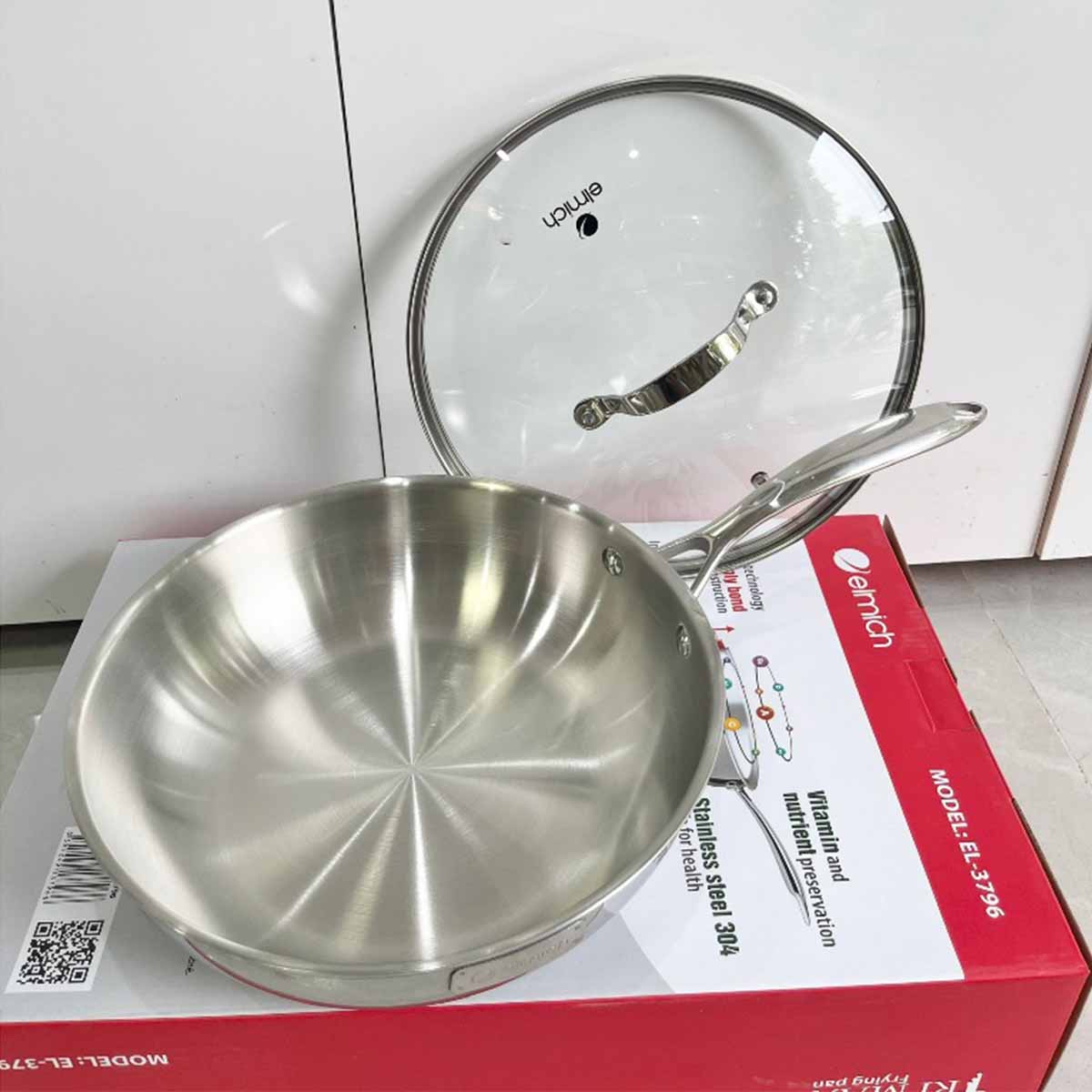 Chảo xào inox đáy liền Elmich Trimax EL-3796 size 26cm