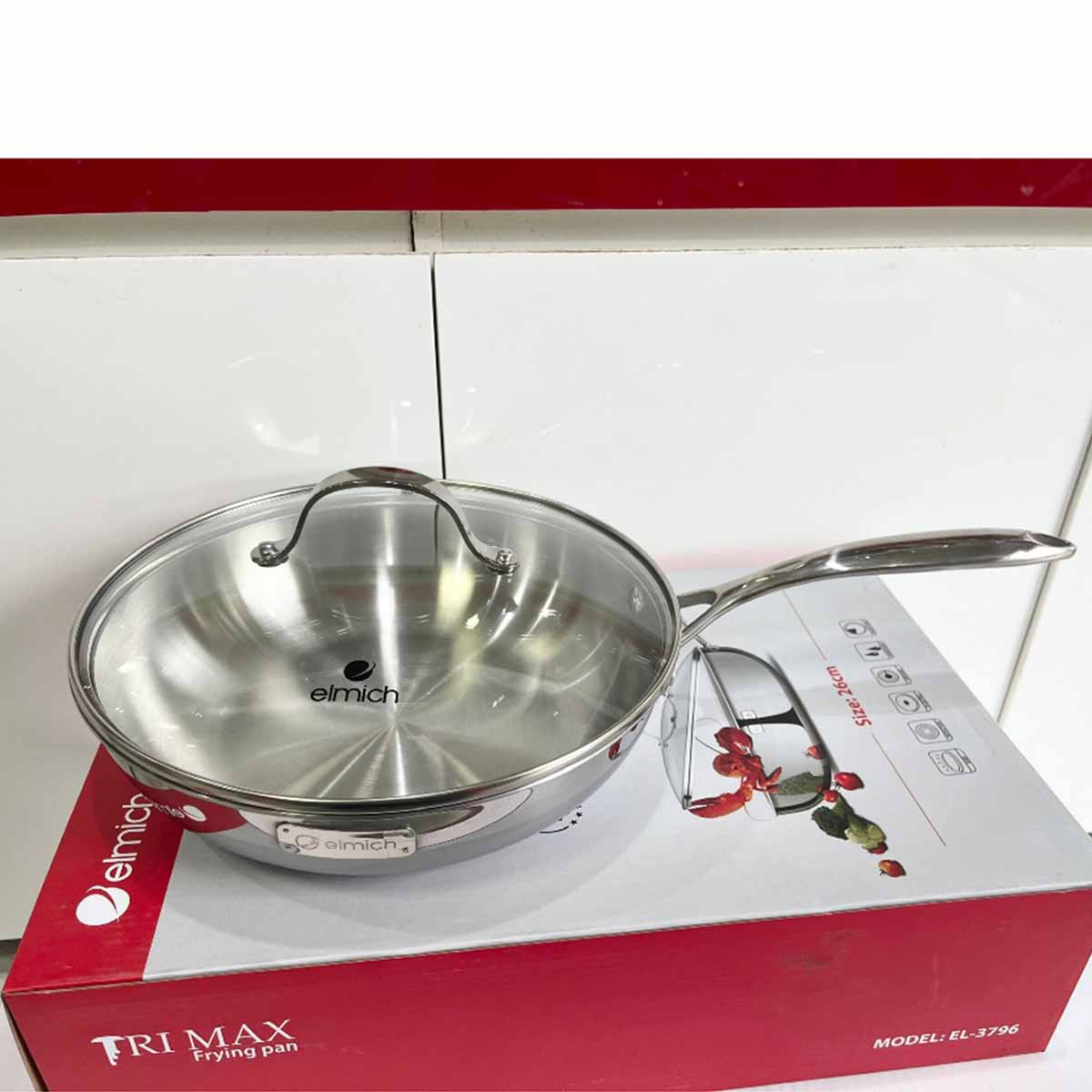 Chảo xào inox đáy liền Elmich Trimax EL-3796 size 26cm