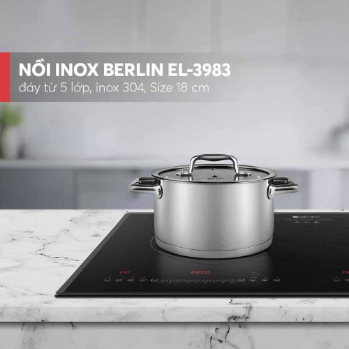 Nồi inox Elmich Berlin đáy 5 lớp EL-3983 size 18cm