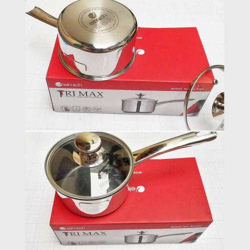 Quánh Inox đáy liền 2 lớp chống dính Elmich Trimax EL-3783 size 14cm