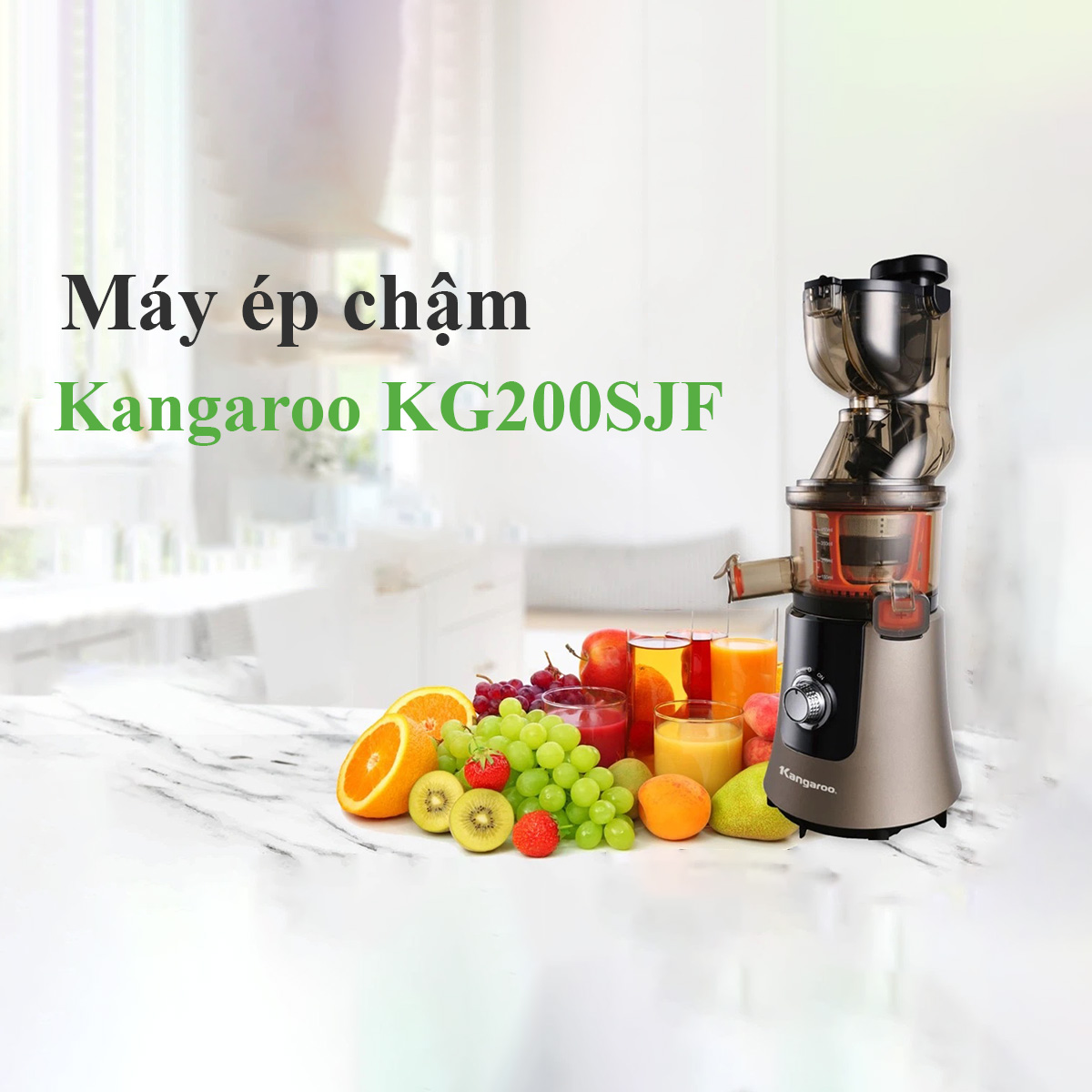 Máy ép chậm Kangaroo KG200SJF ép nguyên trái