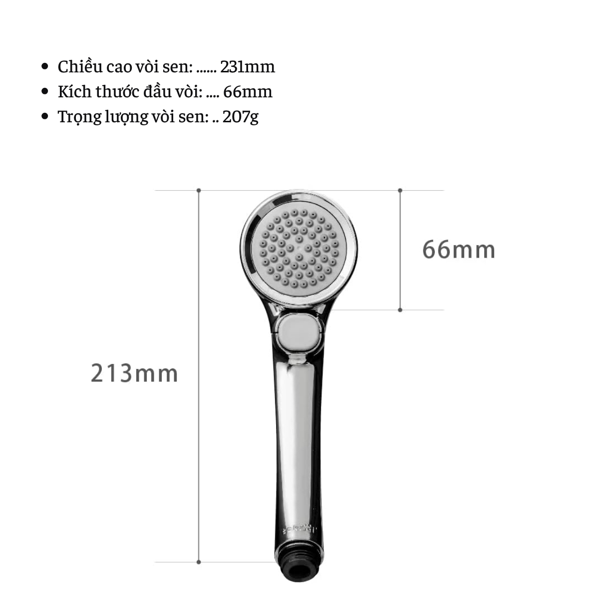 Vòi sen tắm WS có nút dừng Takagi (JSB121AS)