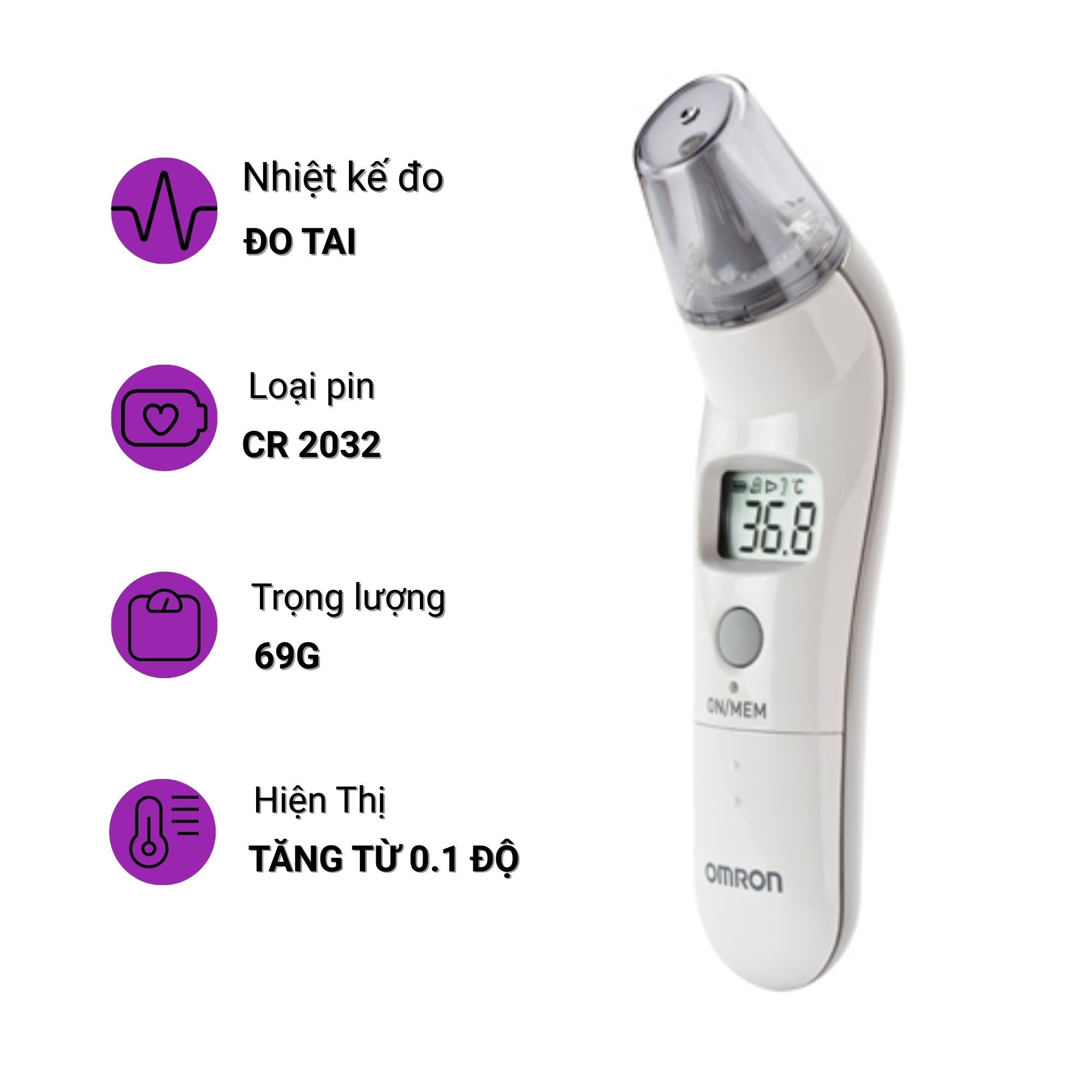 NHIỆT KẾ ĐO TAI OMRON TH839S