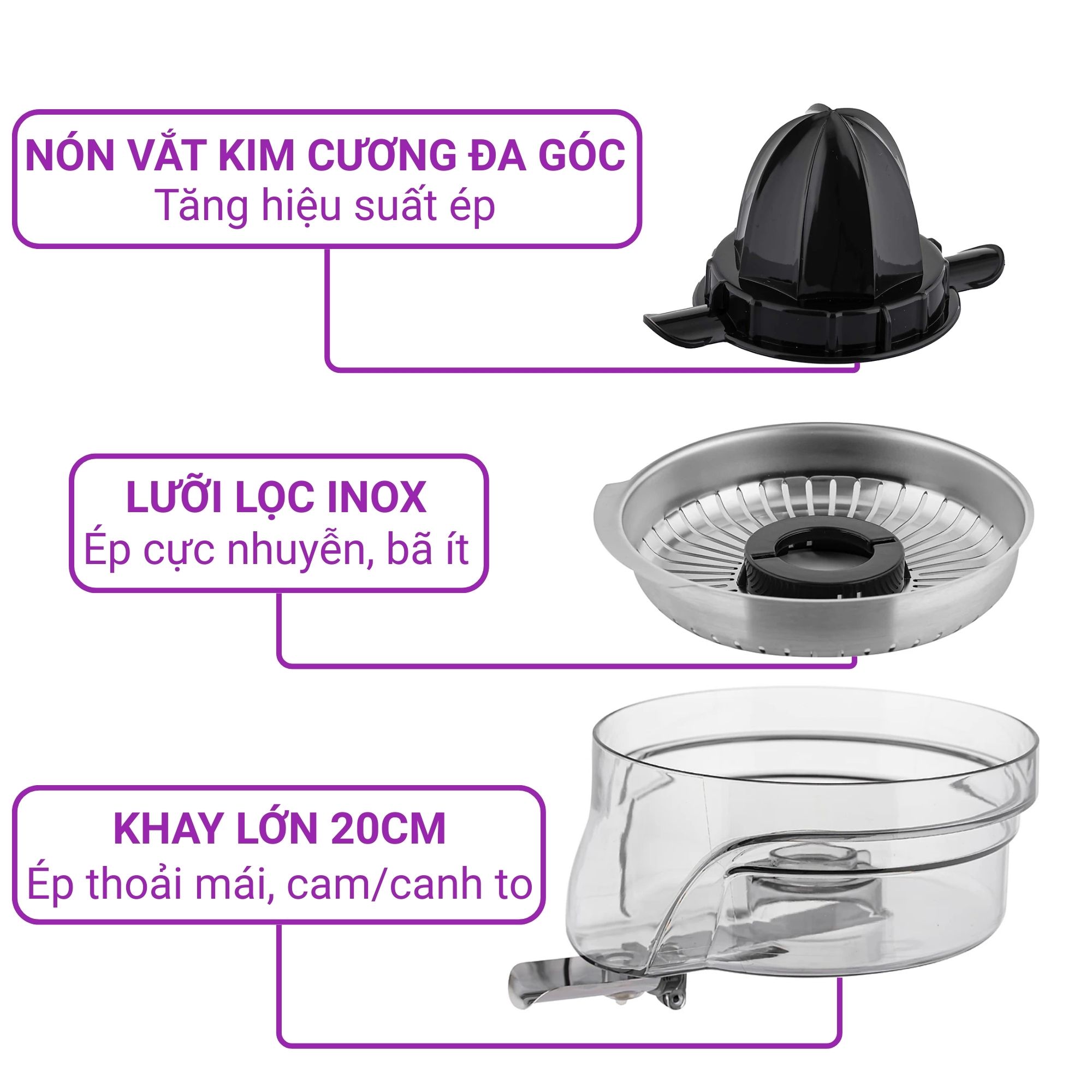 Vắt cam cần đẩy Elegant