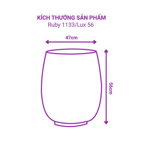 Chậu tự tưới composite Ruby Wavy