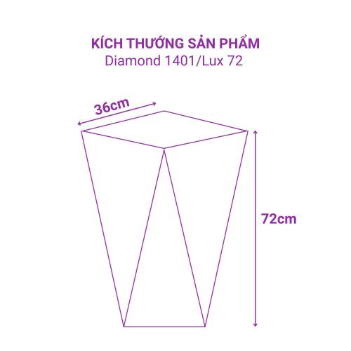 Chậu composite tự dưỡng Diamond 1401 Lux 72
