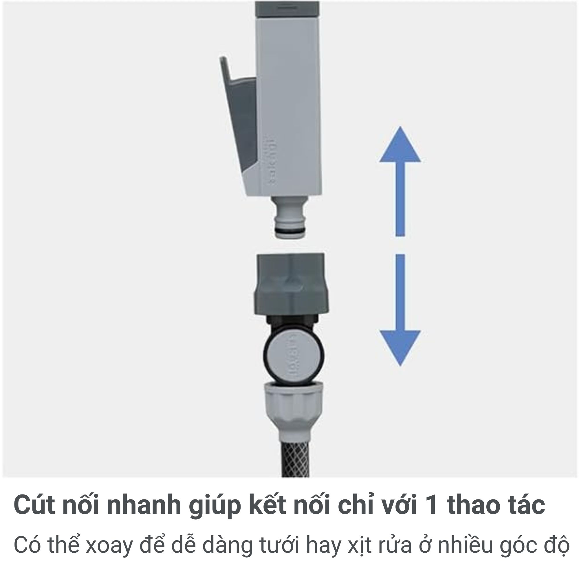 Bộ vòi thu rút tưới vườn Nano Next (BR)VN 10m RM1110CG