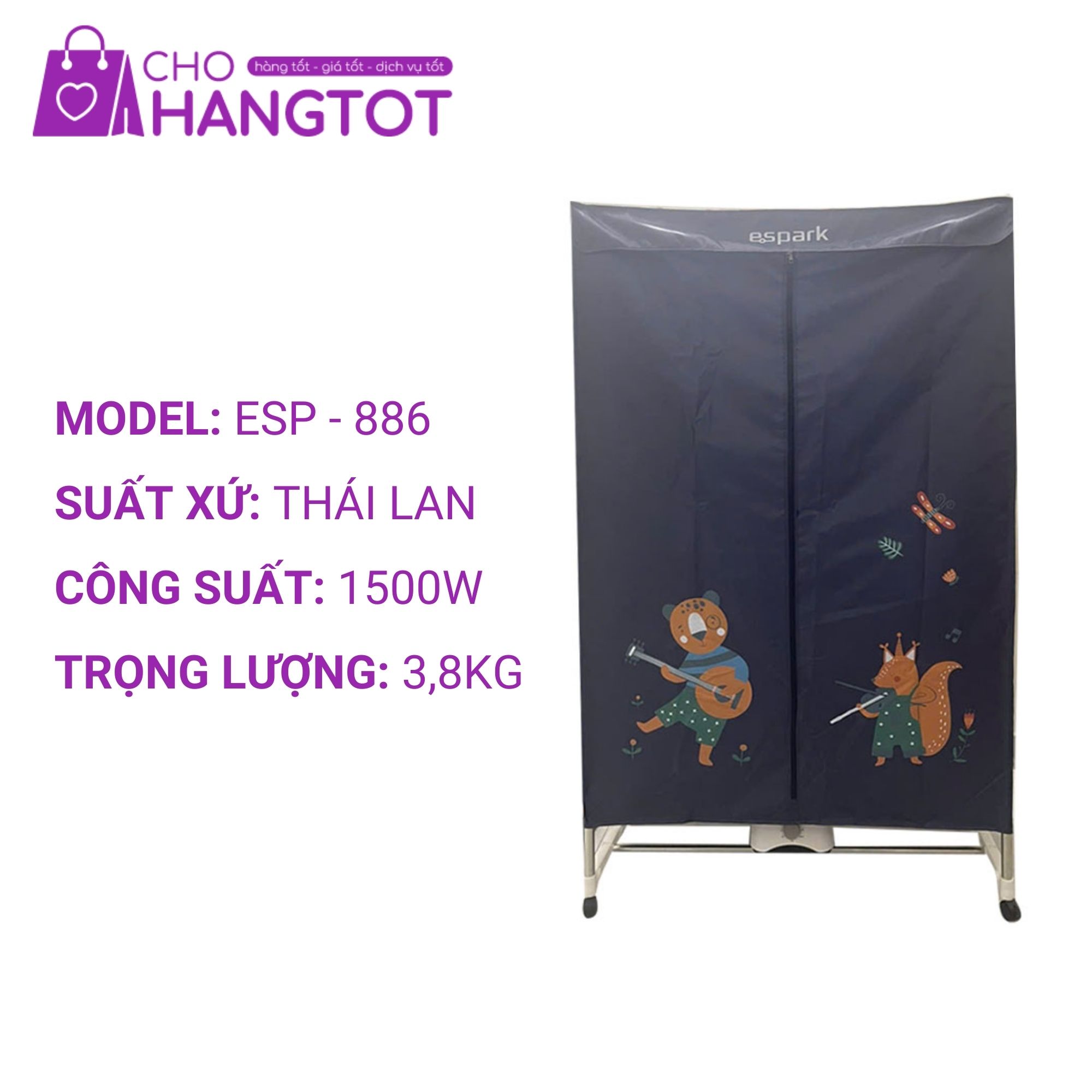 Tủ sấy quần áo Espark ESP-889