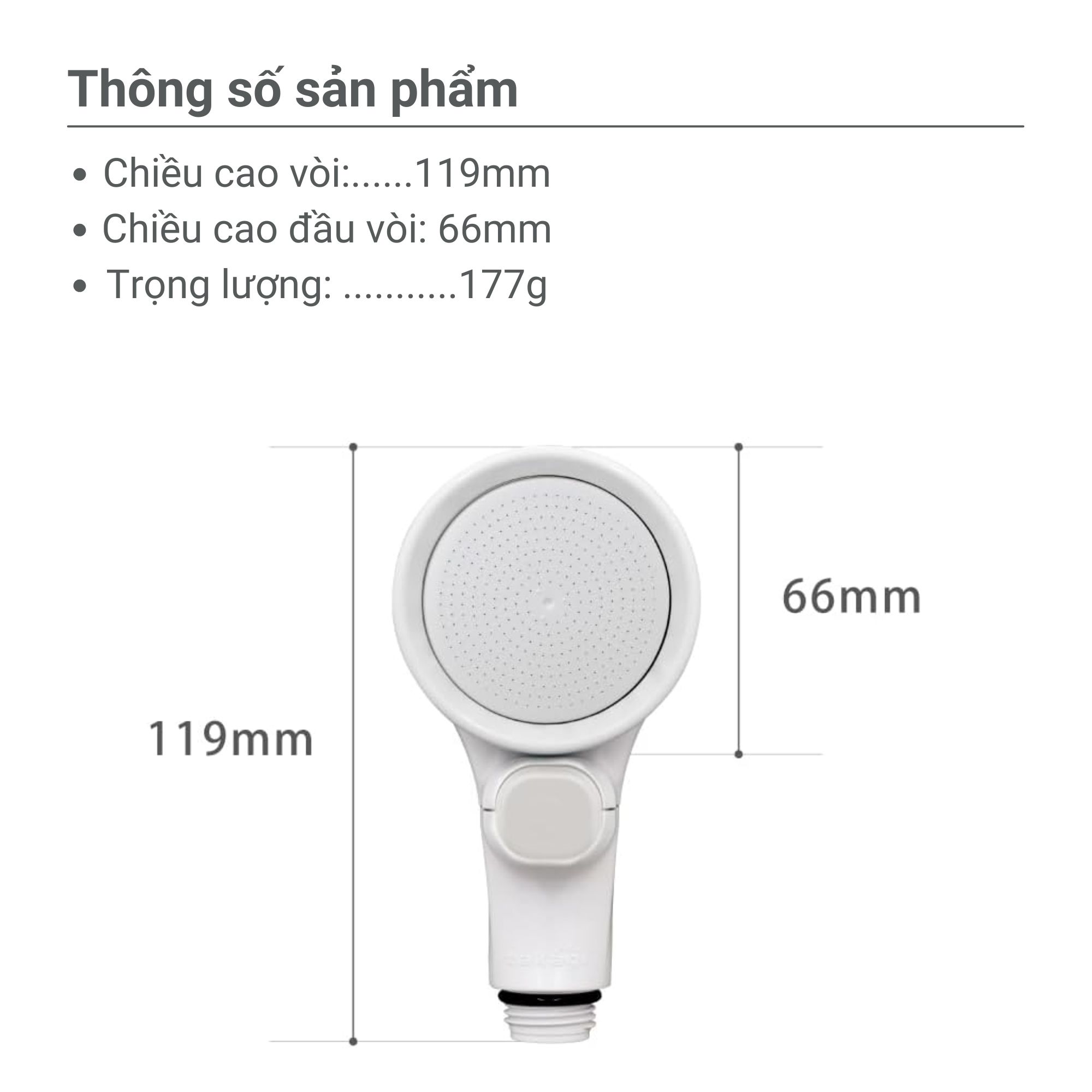 Vòi sen tắm Baby có nút dừng Takagi (JSB027A)