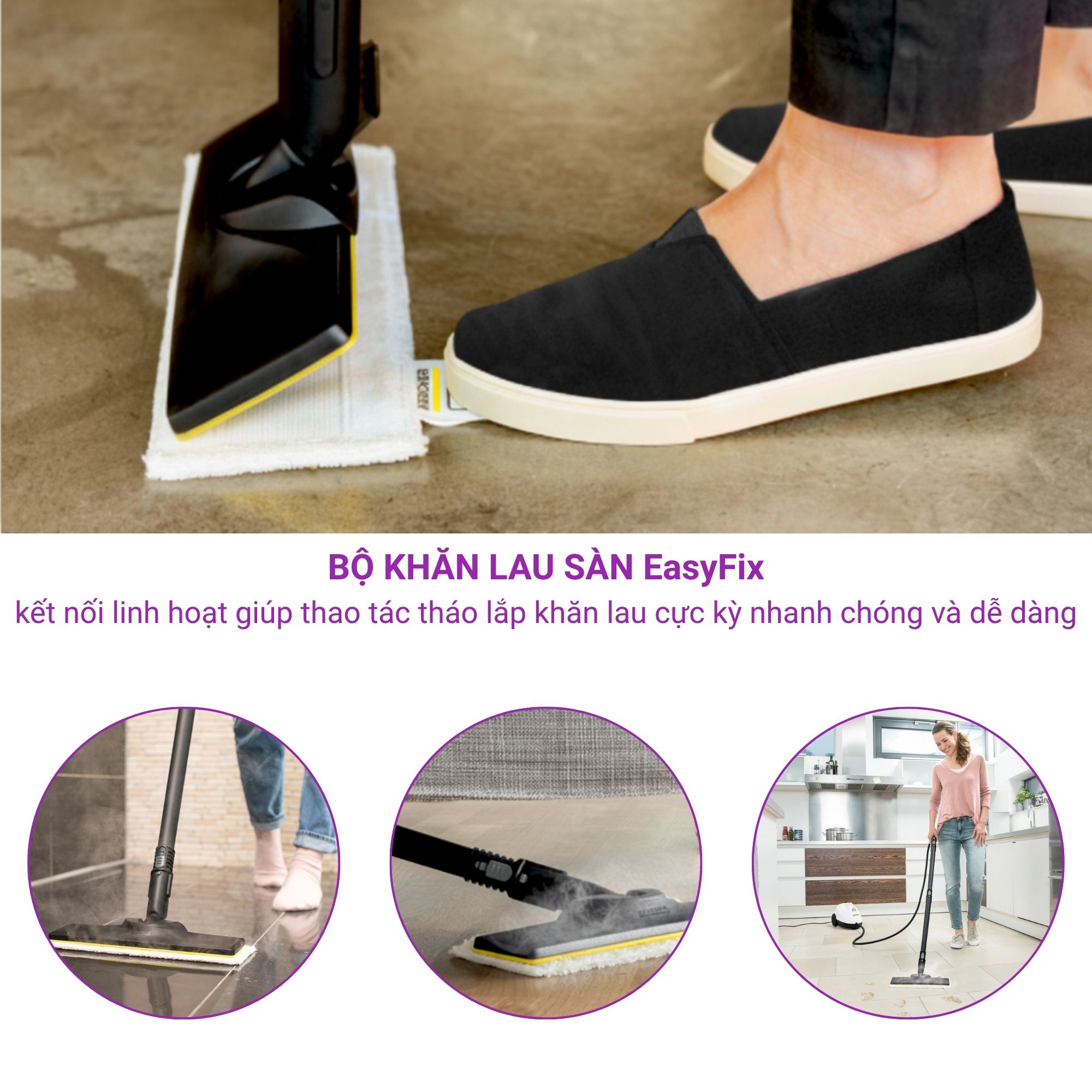 Máy làm sạch bằng hơi nước không hóa chất Karcher SC2 Easyfix - 1 512-600 0