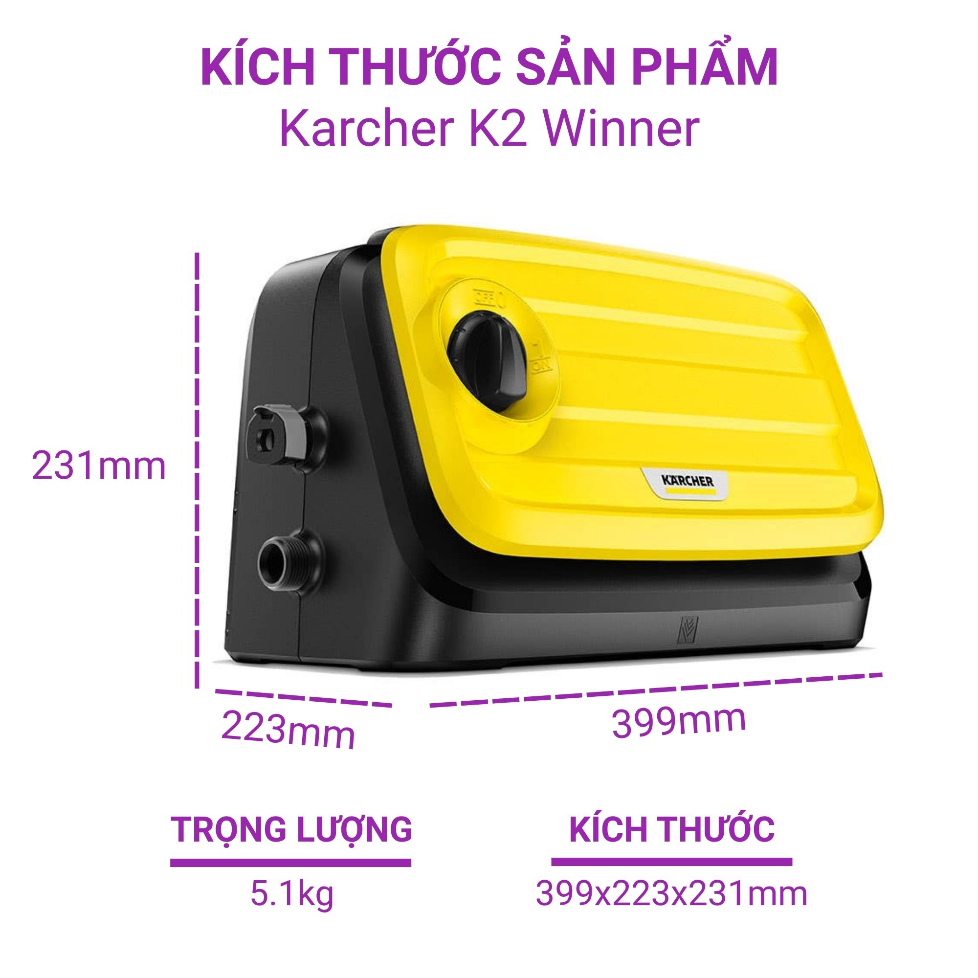 Máy rửa xe mini gia đình Karcher K2 Winner - 1 599-202 2