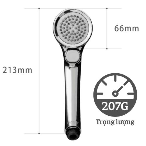 Vòi sen tắm mạ có nút dừng kết hợp công nghệ trộn khí Takagi (JSB025BM)