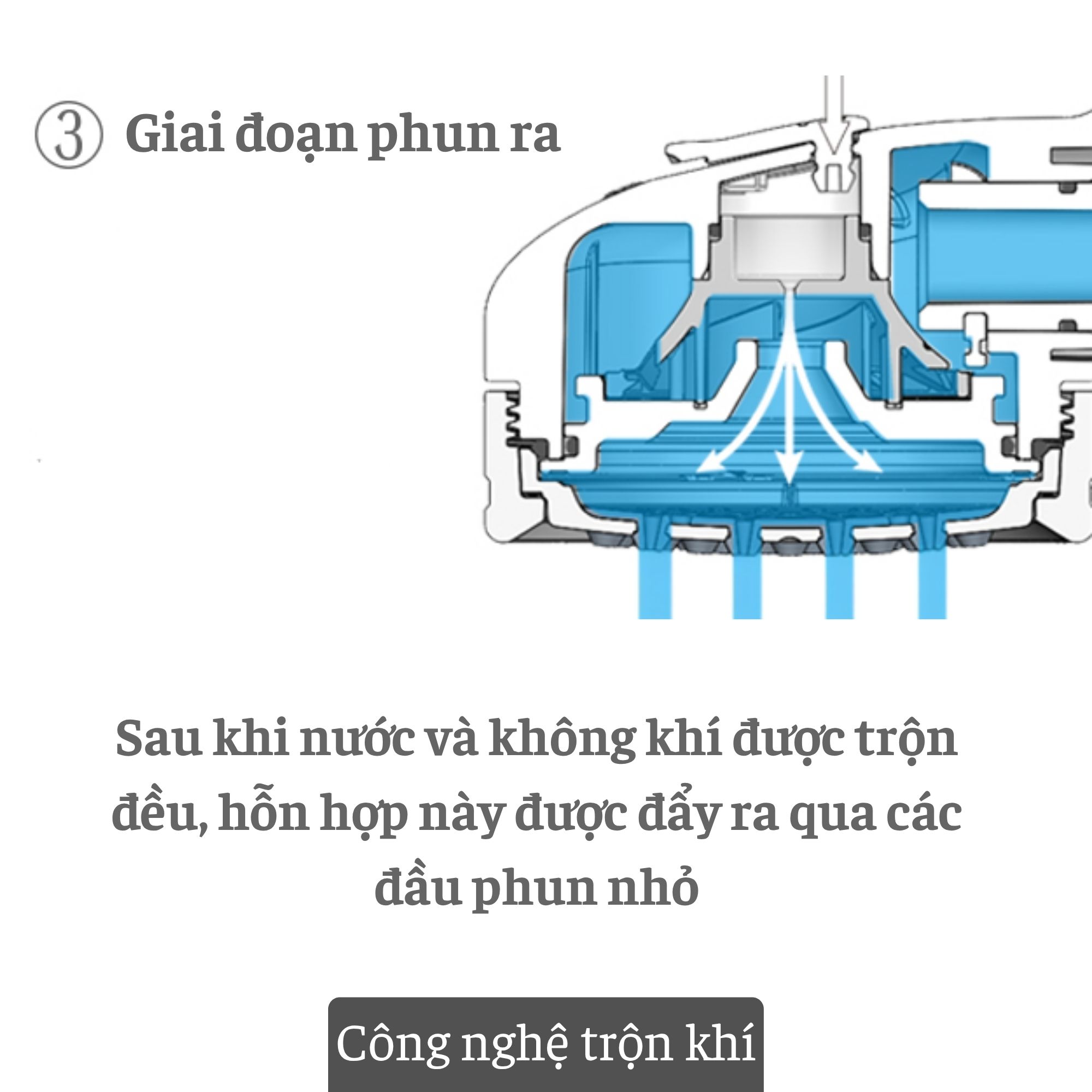Vòi sen tắm mạ có nút dừng kết hợp công nghệ trộn khí Takagi (JSB025BM)
