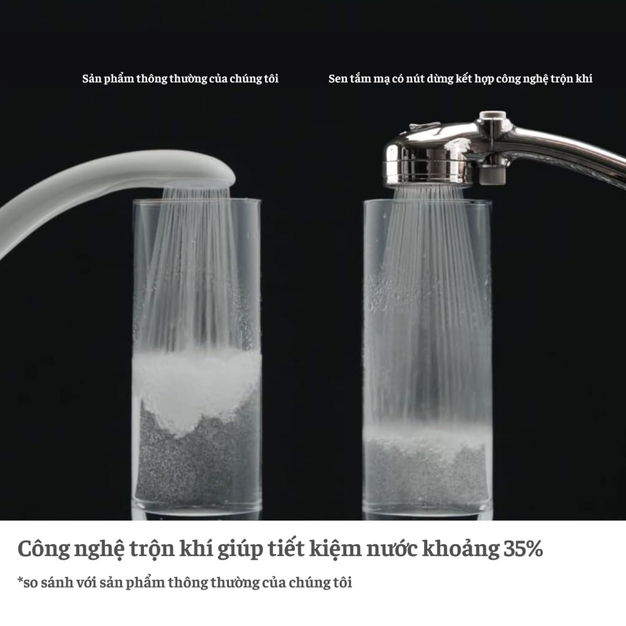 Vòi sen tắm mạ có nút dừng kết hợp công nghệ trộn khí Takagi (JSB025BM)