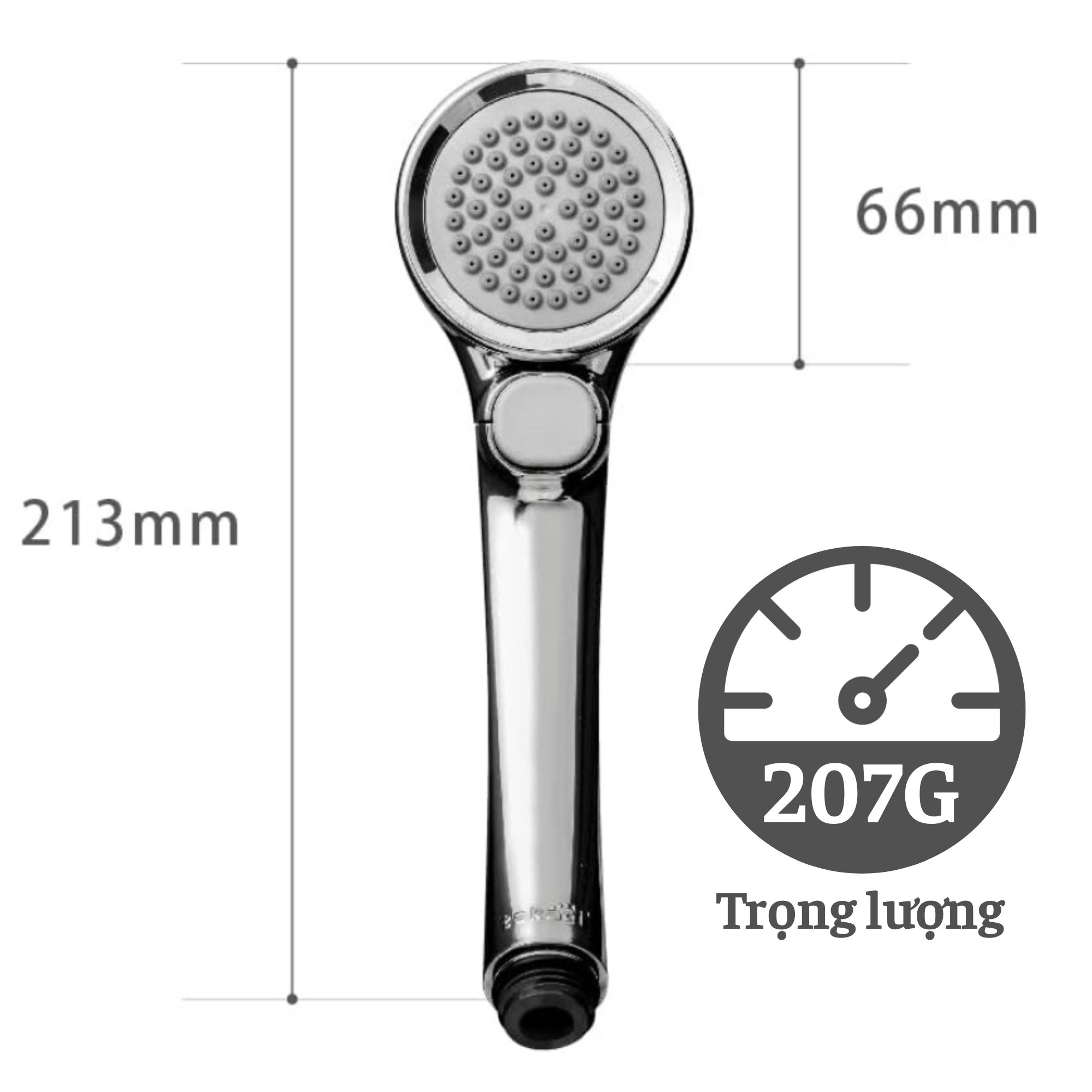 Vòi sen tắm mạ có nút dừng kết hợp công nghệ trộn khí Takagi (JSB025BM)