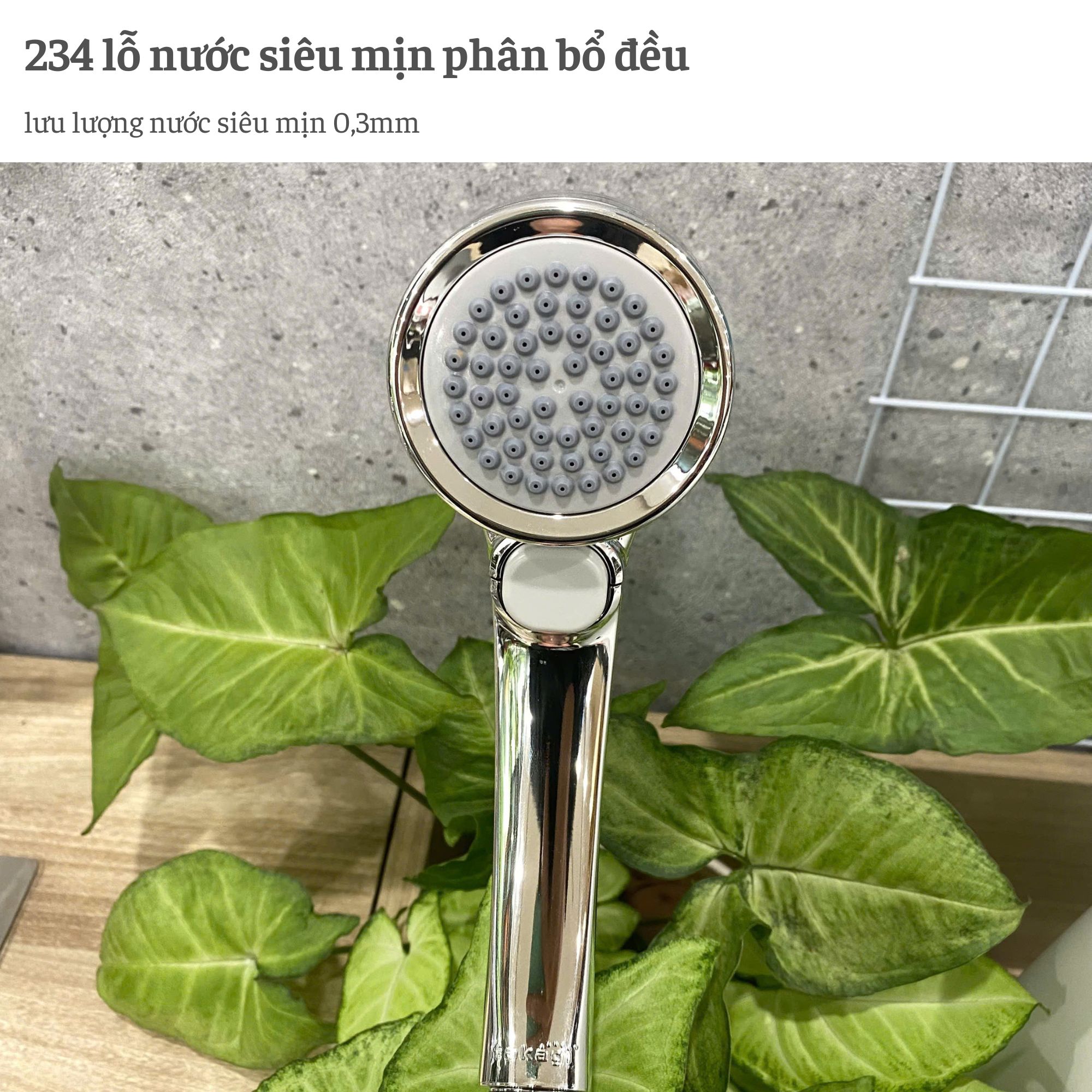 Vòi sen tắm mạ có nút dừng kết hợp công nghệ trộn khí Takagi (JSB025BM)