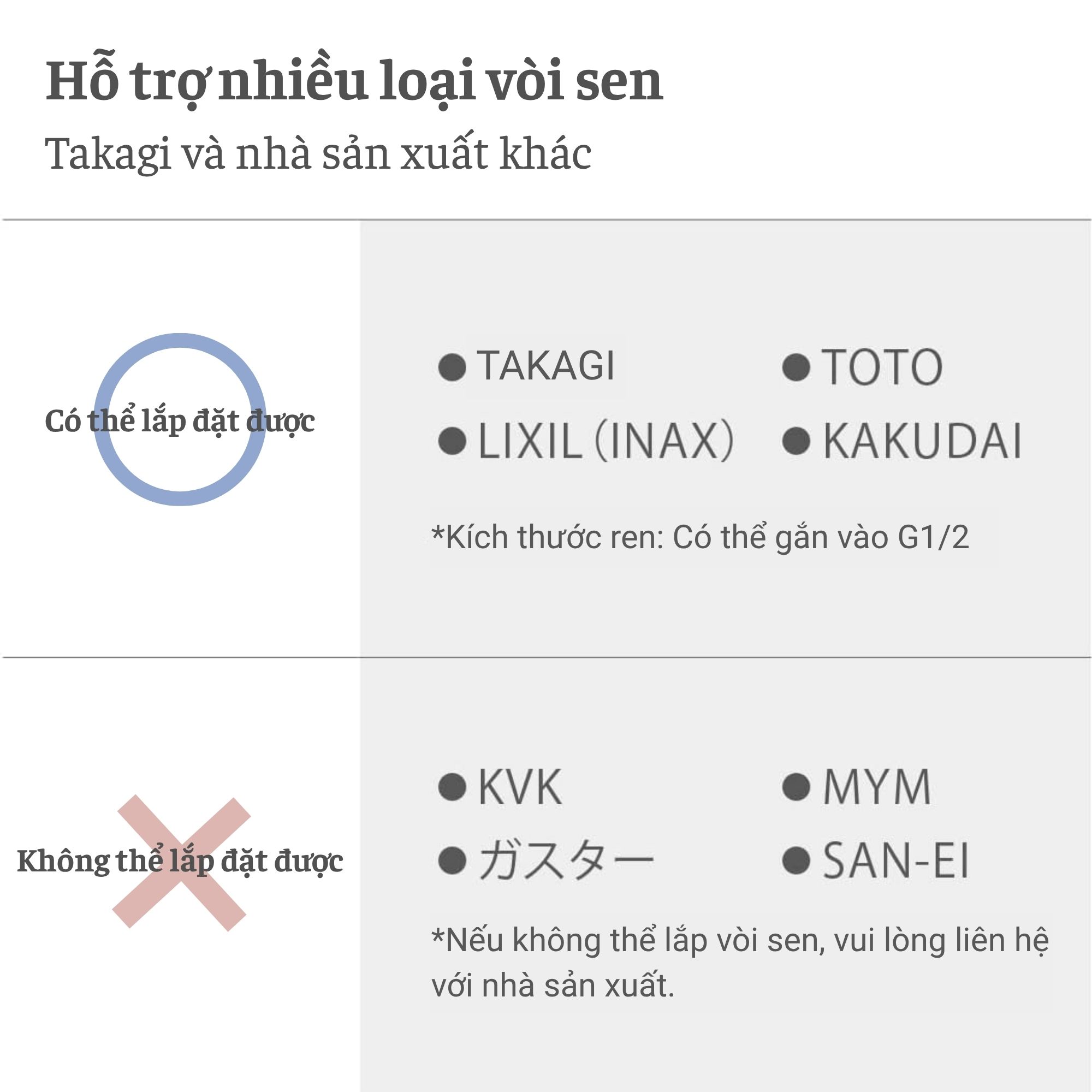 Dây vòi hoa sen Takagi chịu nhiệt JSH002SV -1 6m