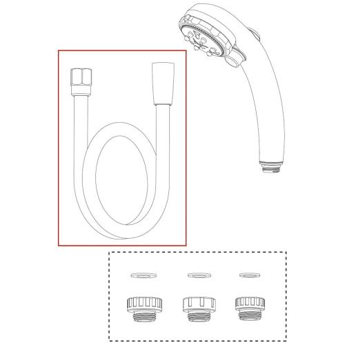Dây vòi hoa sen Takagi chịu nhiệt JSH002SV -1 6m