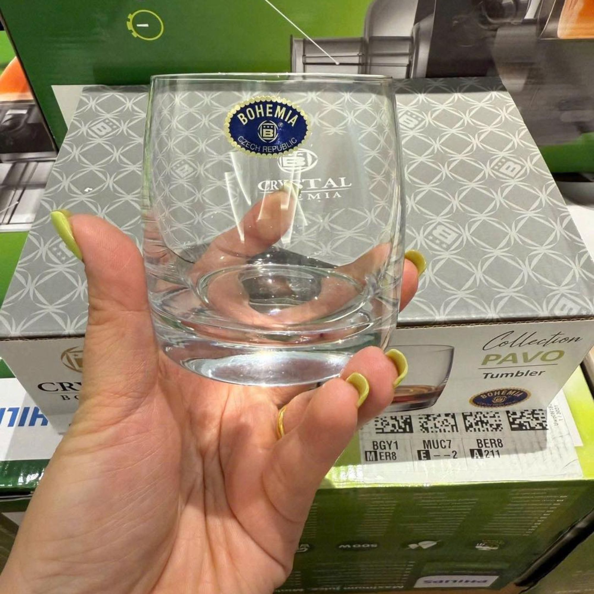 Set 6 Cốc Bohemia Pavo 230ml Thiết Kế Hiện Đại Chất Lượng Pha Lê Không Chì Bền Bỉ