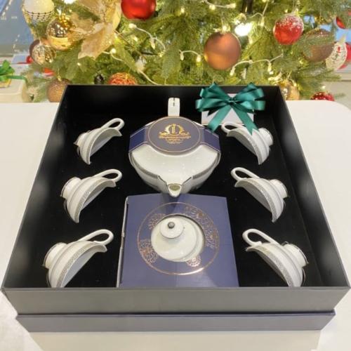 Bộ trà hoàng gia viền bạc Imperial thiết kế đậm nét châu Âu