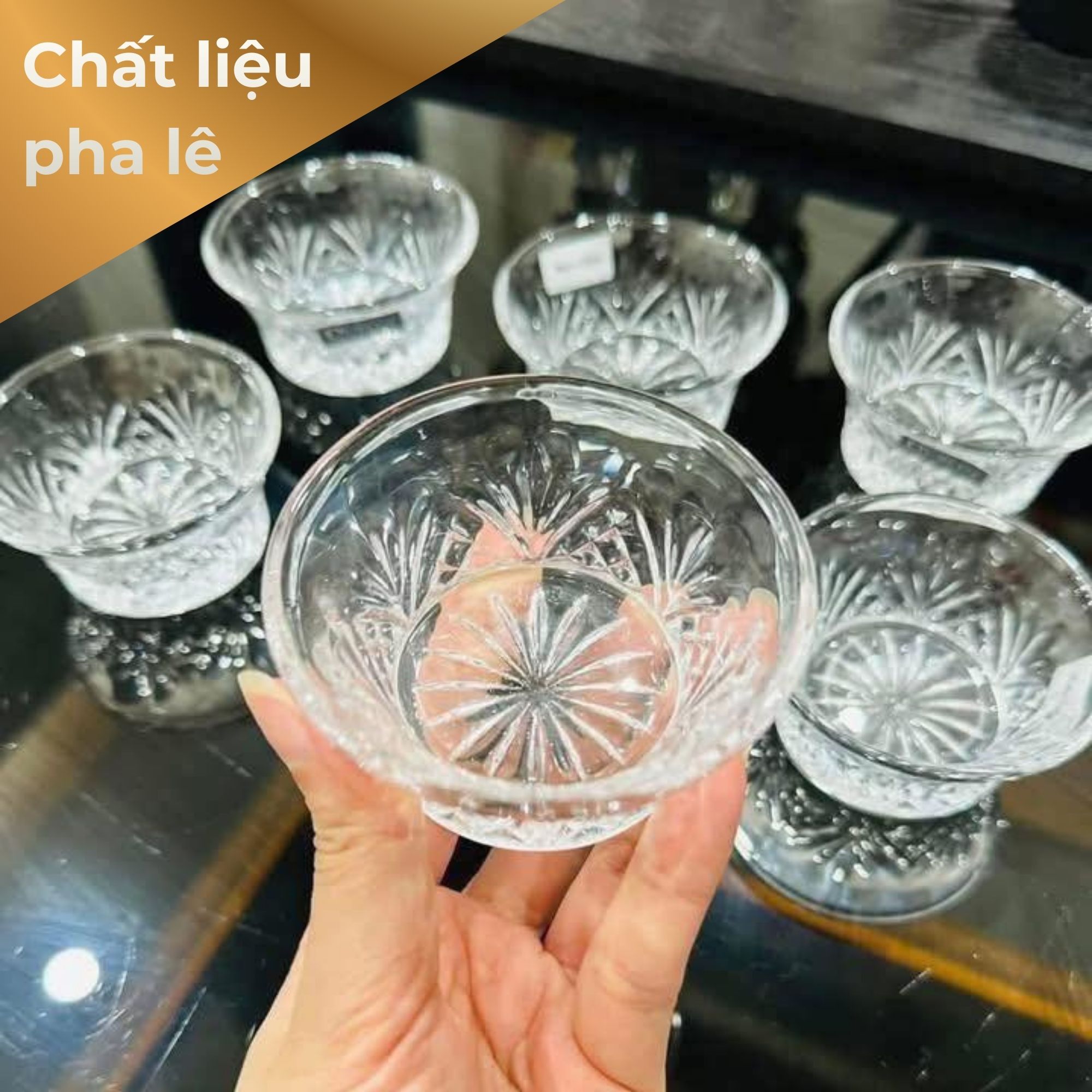 Sét bát chấm pha lê 6 món Dublin