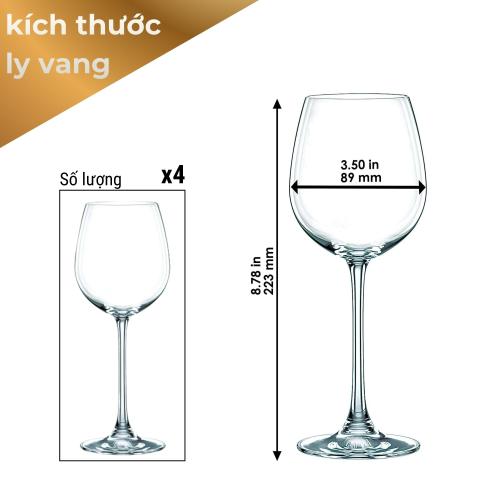 BỘ 4 LY RƯỢU VANG TRẮNG NACHTMANN VIVENDI 85692 474ML