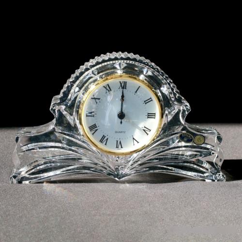 Đồng hồ pha lê cao cấp để bàn Bohemia (cao 16cm x ngang 27cm) - SX tại Séc