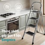 Thang Nhôm Gấp Gọn Cao Cấp Songmics 4 Bậc: Người Bạn Đồng Hành An Toàn Mọi Gia Đình