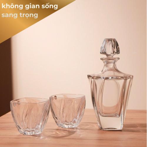 Set Bình Rượu Pha Lê Tiệp Khắc Chính Hãng - Bohemia Neptune