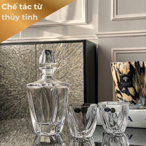 Set Bình Rượu Pha Lê Tiệp Khắc Chính Hãng - Bohemia Neptune