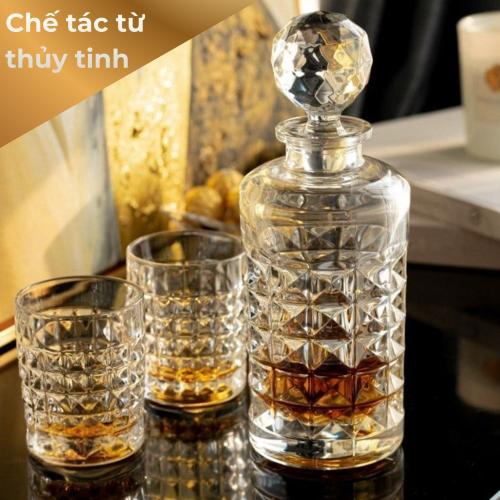 Bộ bình rượu Bohemia Diamond (Dòng kim cương- Đỉnh cao của pha lê cao cấp)