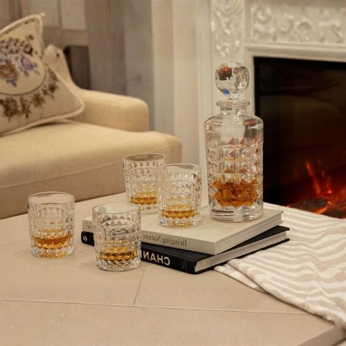 Bộ bình rượu Bohemia Diamond (Dòng kim cương- Đỉnh cao của pha lê cao cấp)