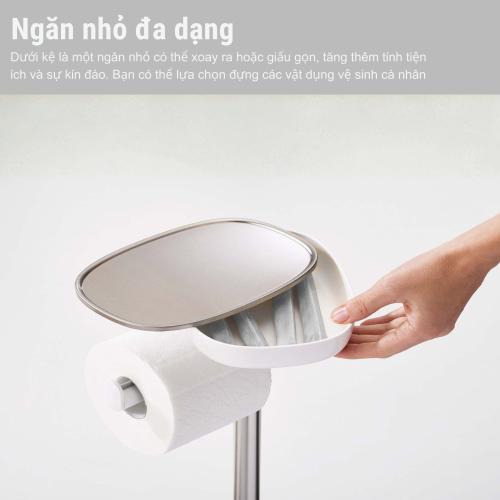 Kệ Treo Giấy Vệ Sinh Kèm Cọ Toilet Joseph Joseph 70519 EasyStore Plus - Giải Pháp 4 Trong 1 Tối Ưu Không Gian