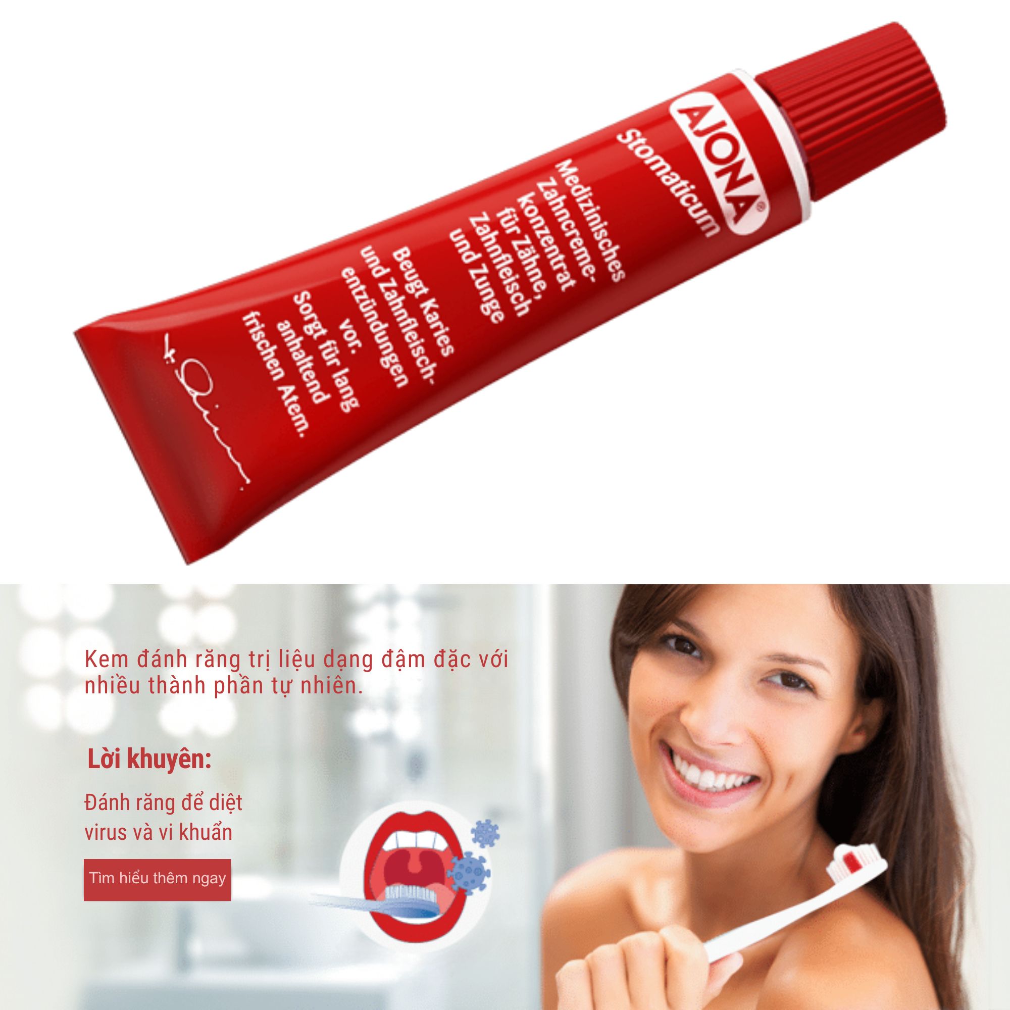 Kem đánh răng AJONA LOẠI BỎ CAO VÀ CHỐNG VIÊM