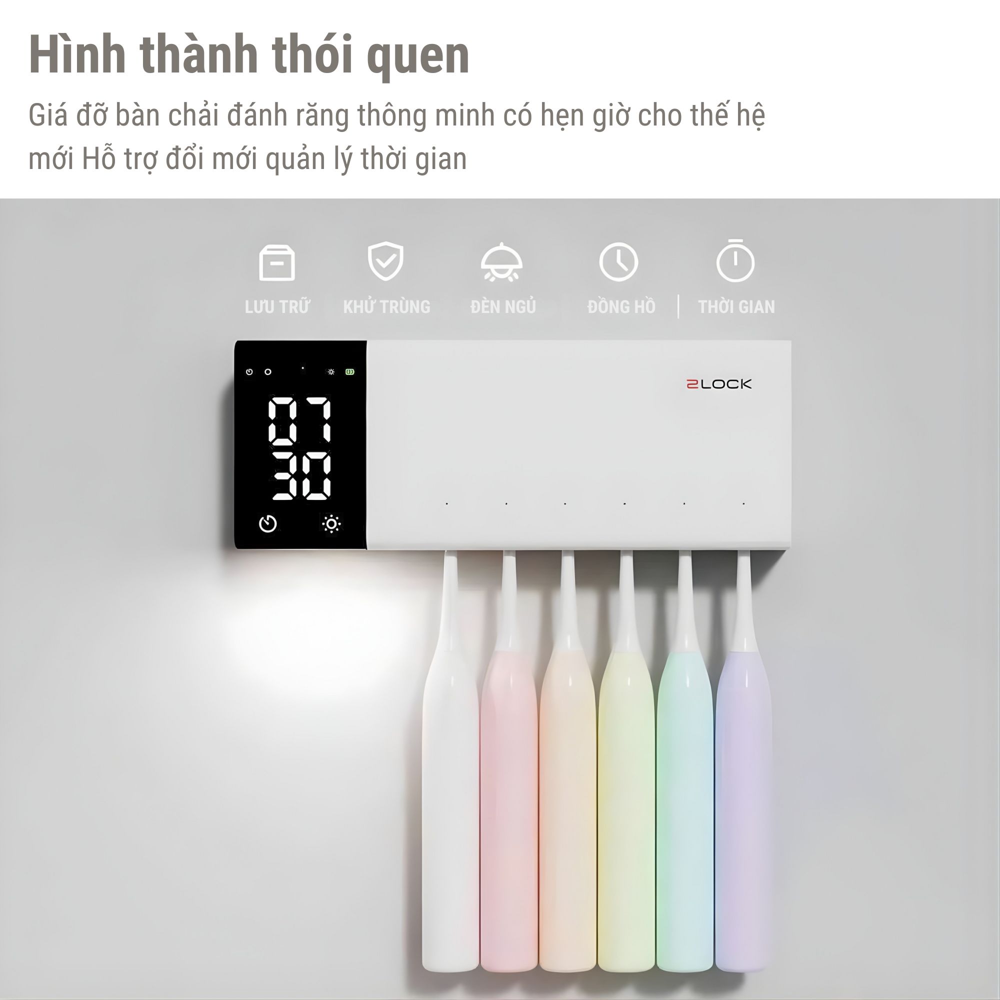 Máy Tiệt Trùng Sấy Bàn Chải 2LOCK Korea