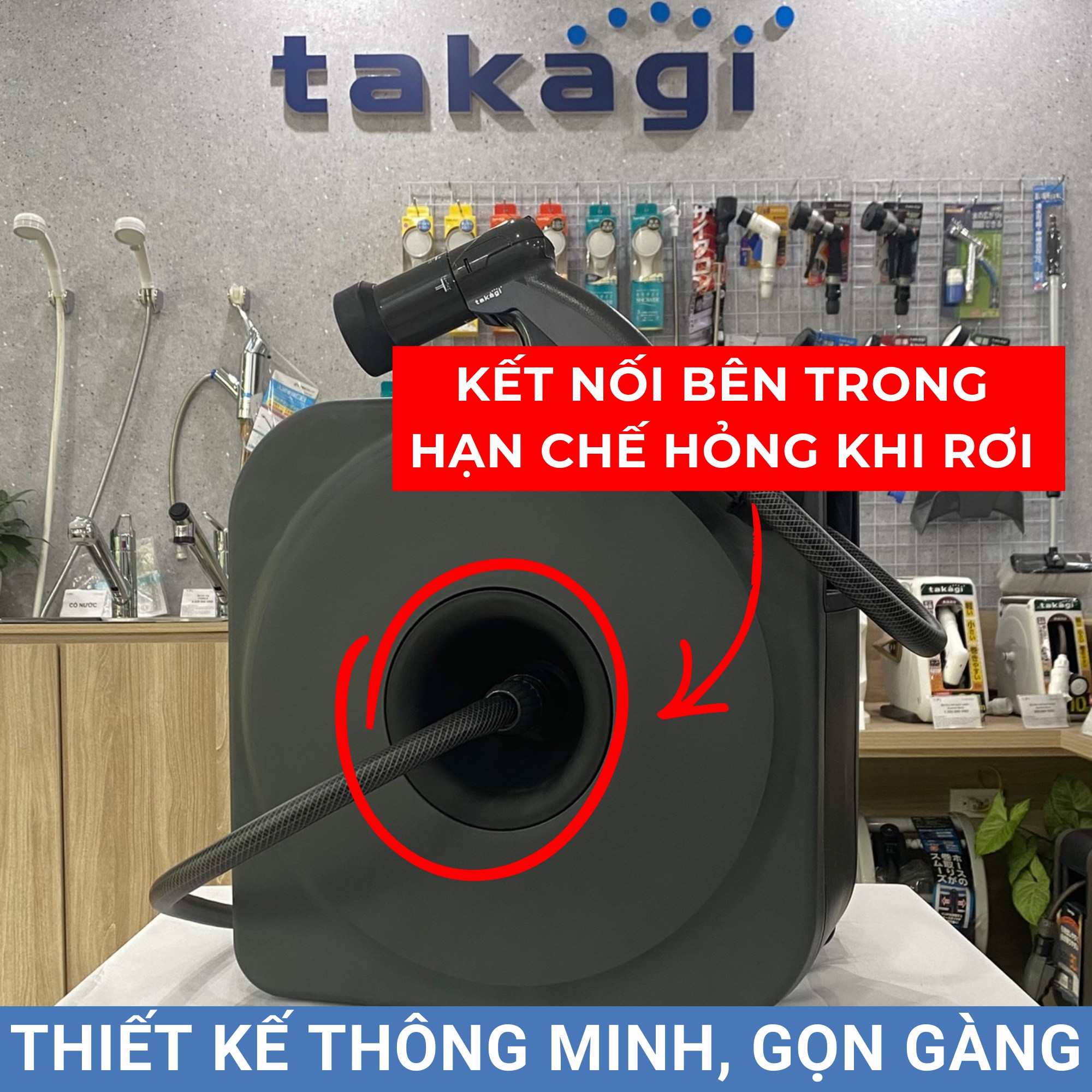Bộ vòi thu rút tưới vườn BODY NEXT 20m (CG) Takagi RC1220CG